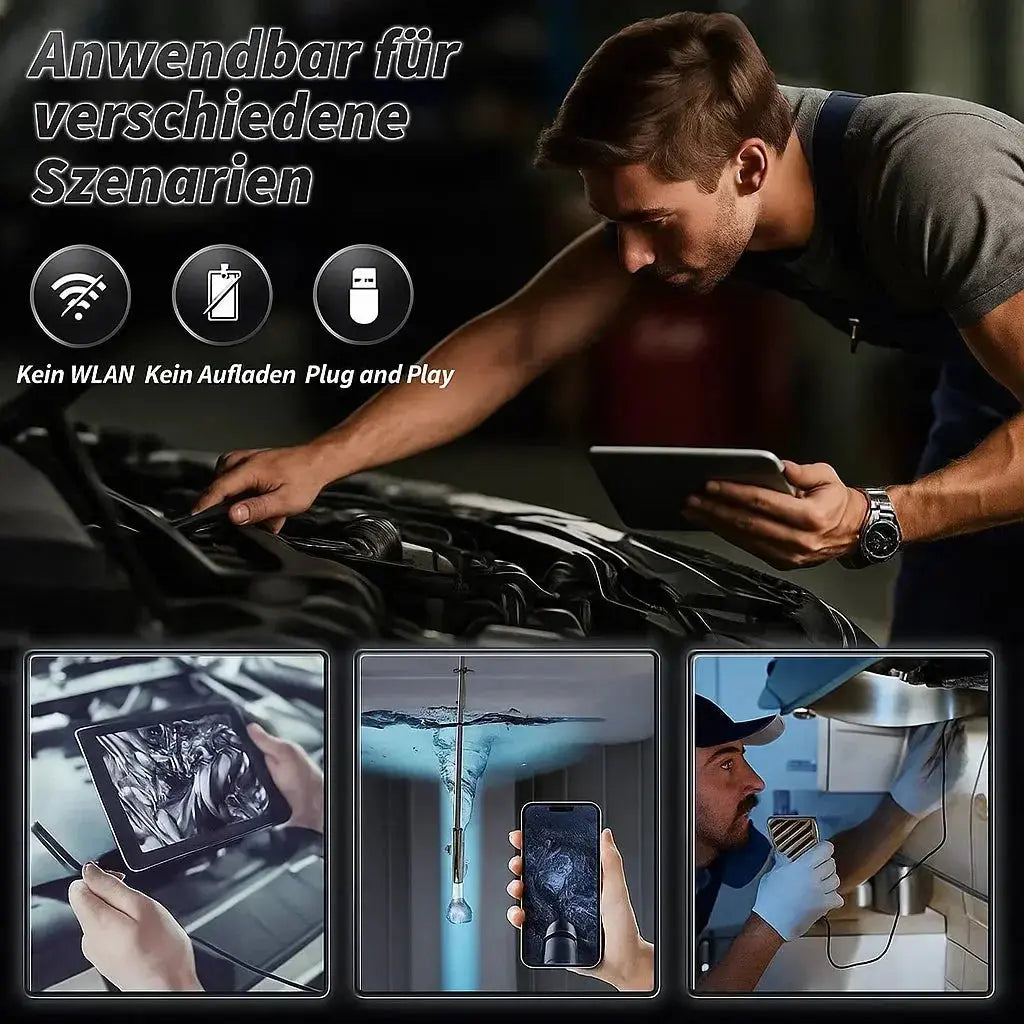 HD Inspection Camera – 5m Cable, Waterproof Probe & Real-Time View
