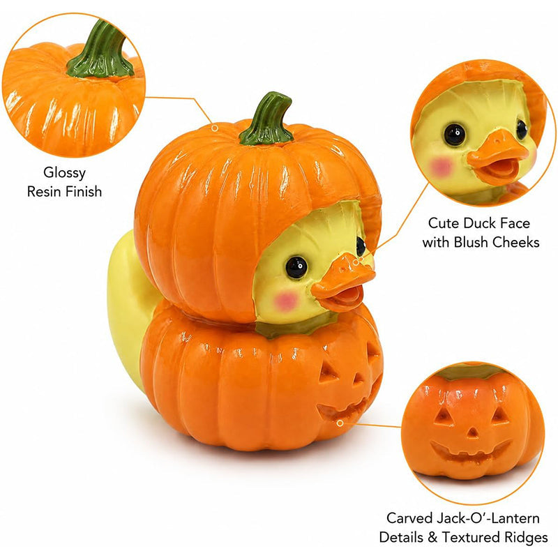 Pumpkin Duck Figurine