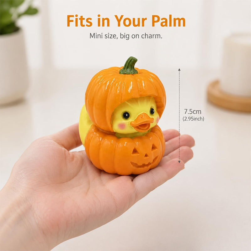 Pumpkin Duck Figurine
