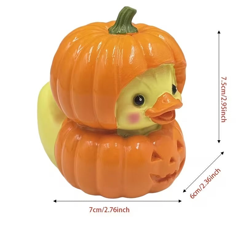 Pumpkin Duck Figurine