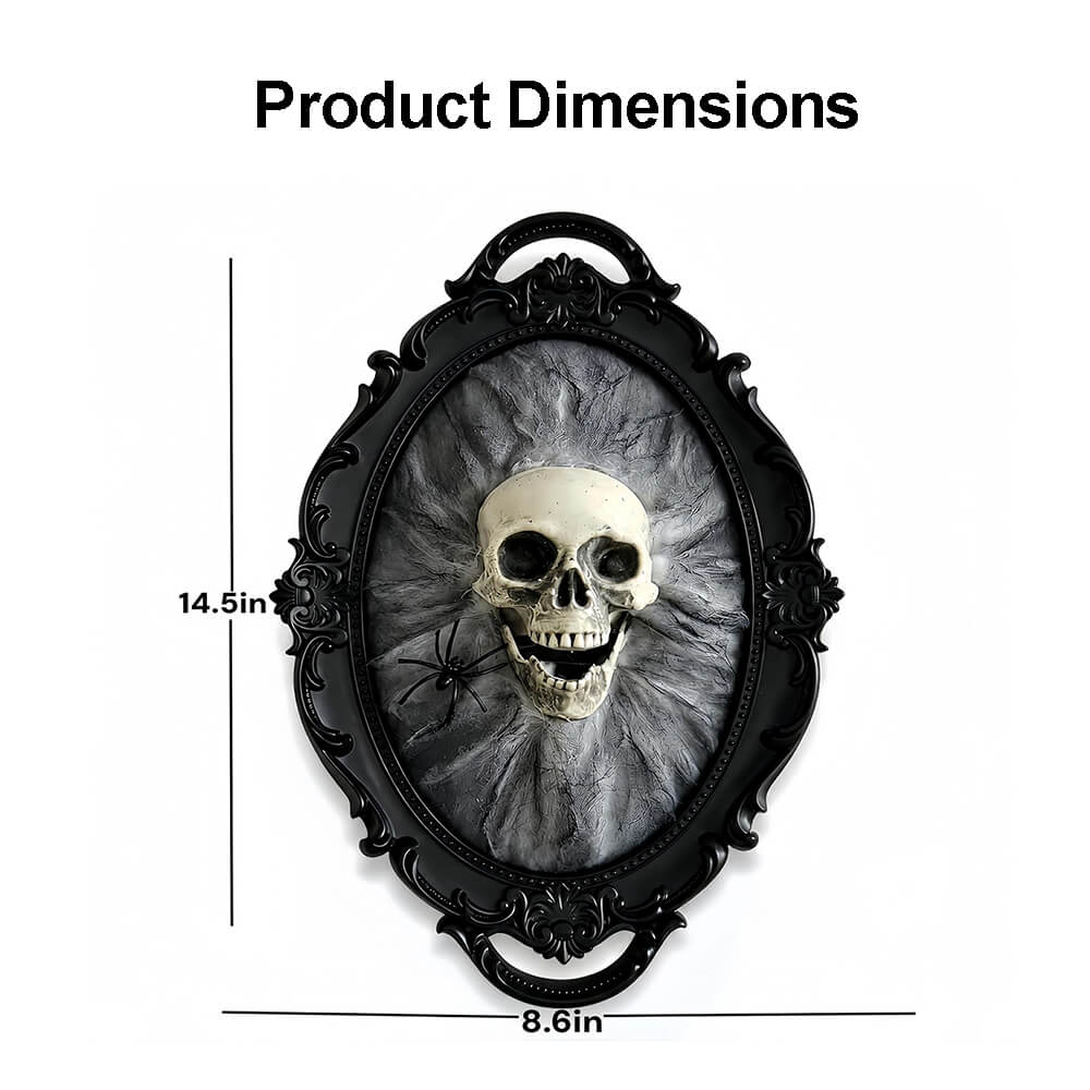 Gothic Skull and Spider Wall Hanging