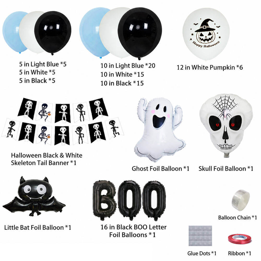 Halloween Balloon Arch and Backdrop Kit