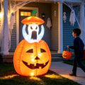 Animated LED Ghost and Pumpkin Inflatable