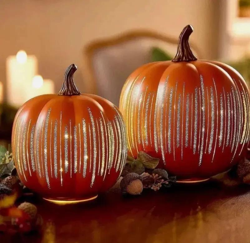 Halloween Pumpkin Lamp - Sparkling LED Light with Timer