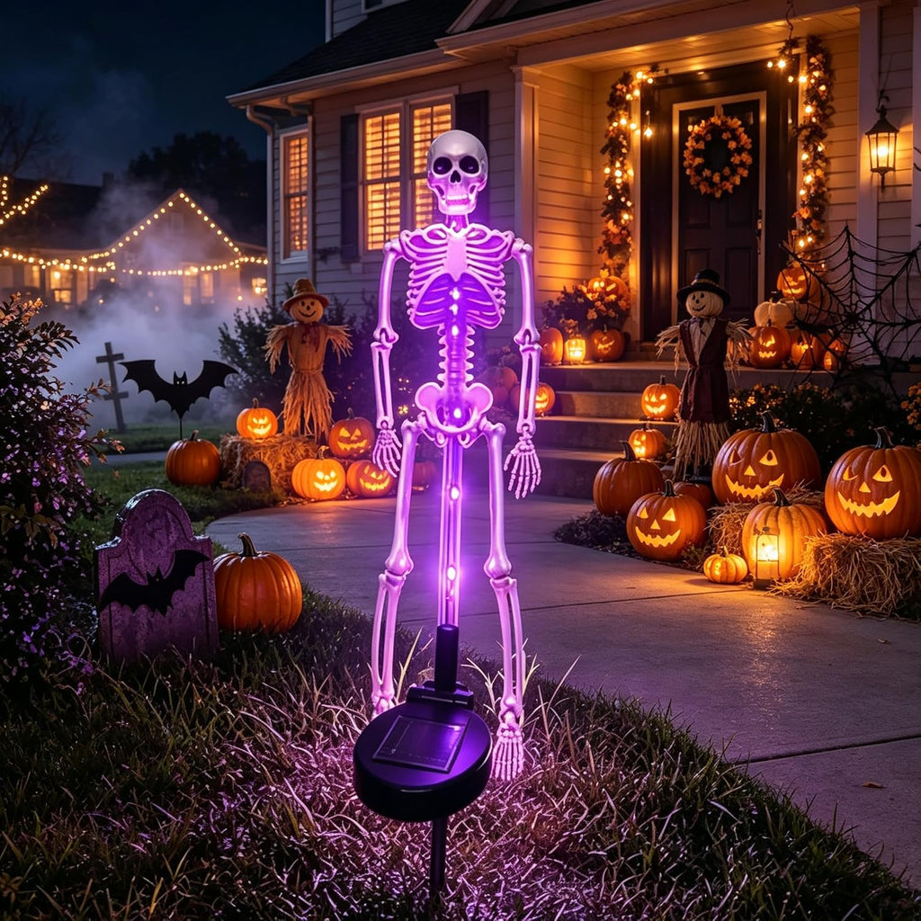 2-Piece Solar Skeleton Yard Stake Light Set