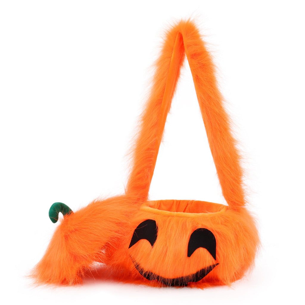 Plush Pumpkin Trick-or-Treat Bag