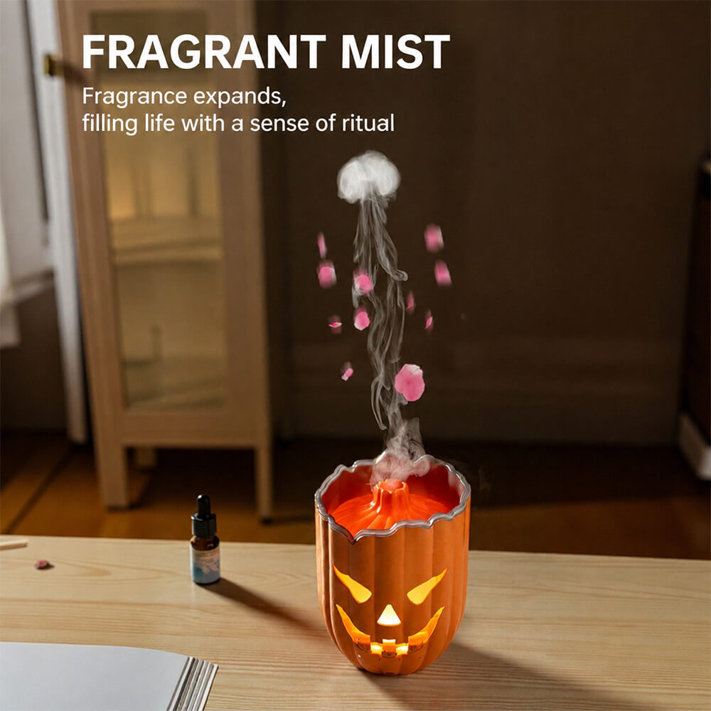 Pumpkin Mist Humidifier with Multicolor Light