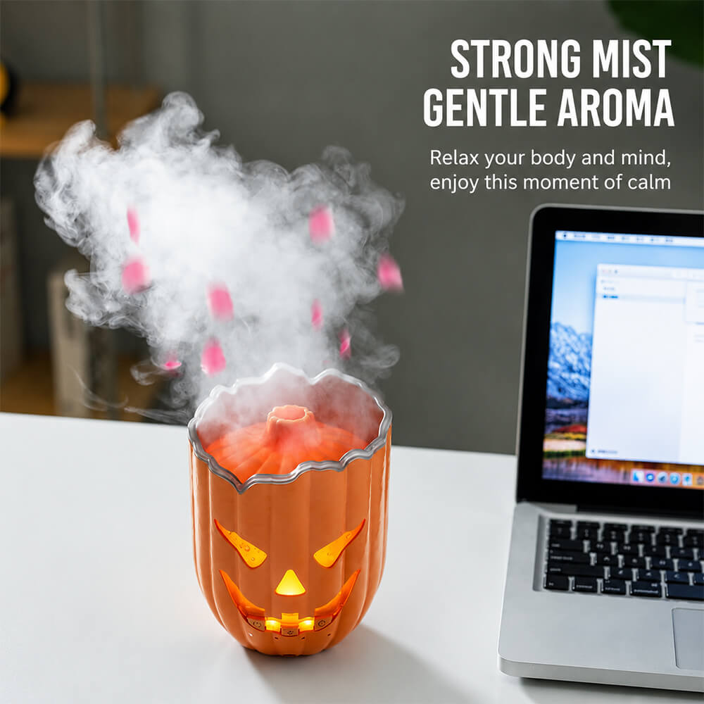 Pumpkin Mist Humidifier with Multicolor Light