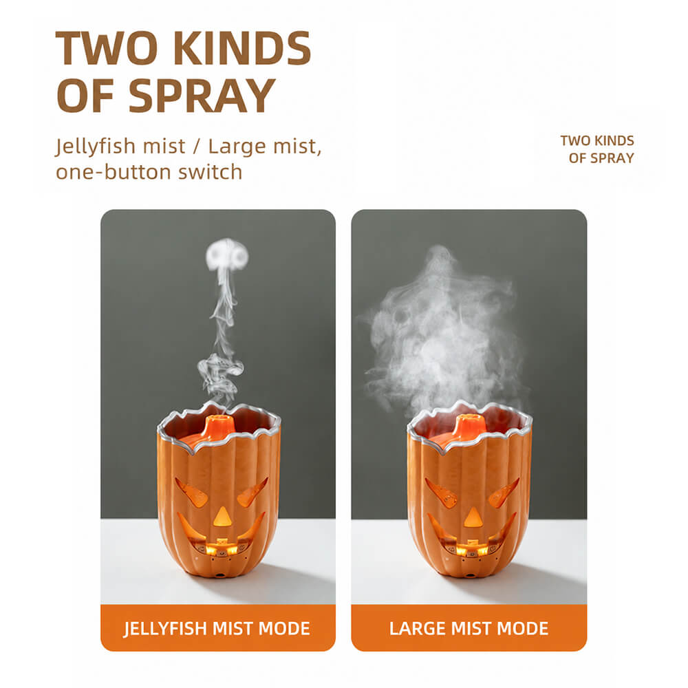 Pumpkin Mist Humidifier with Multicolor Light