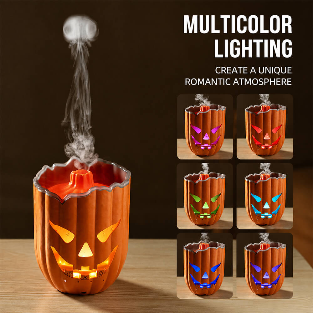 Pumpkin Mist Humidifier with Multicolor Light
