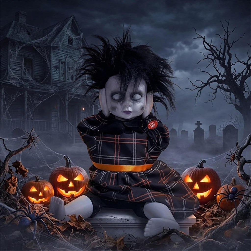 Animated Head-Lifting Horror Doll