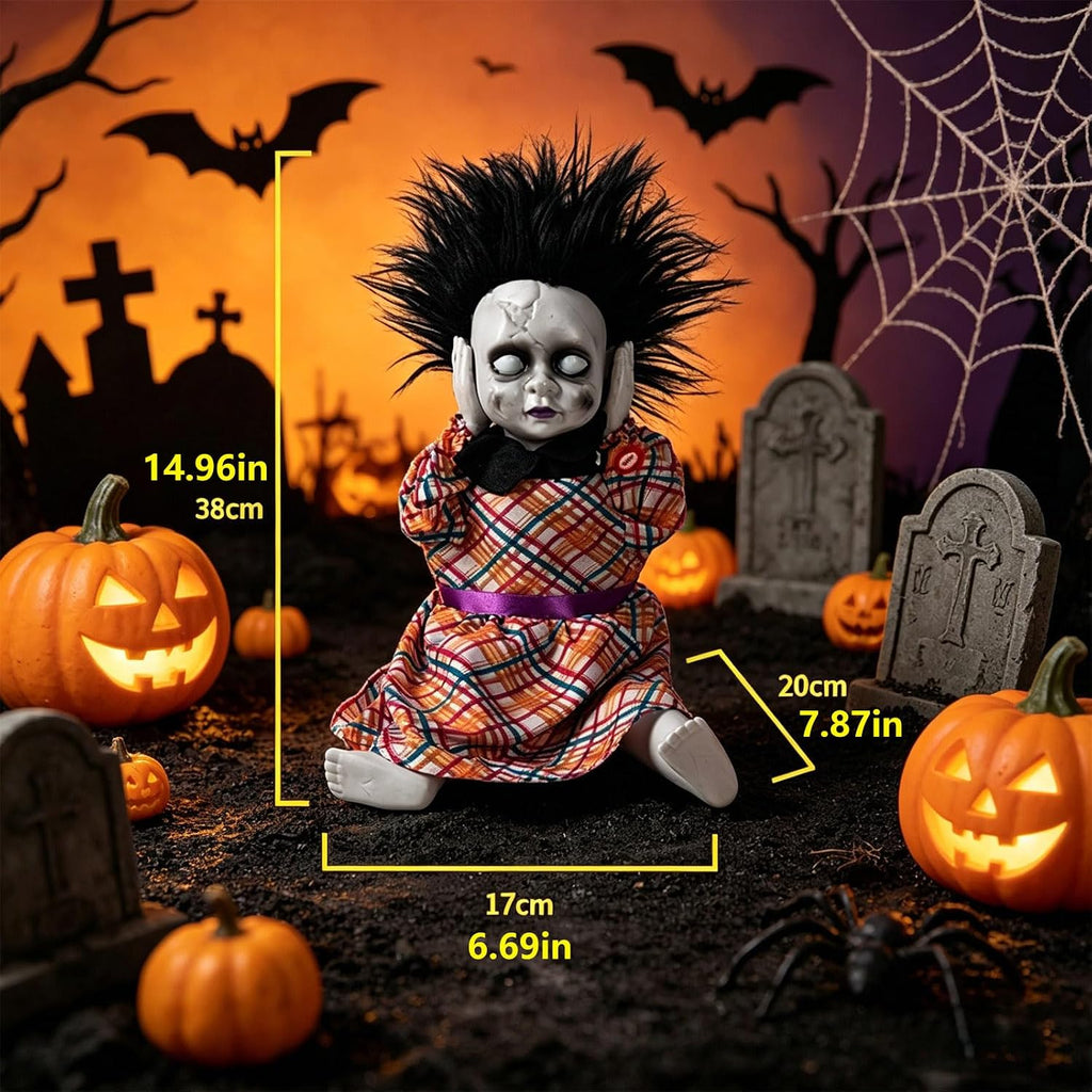 Animated Head-Lifting Horror Doll