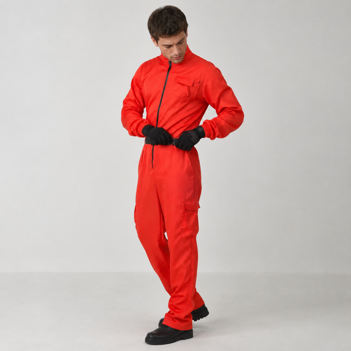 Adult Guard Mask Halloween Jumpsuit Costume