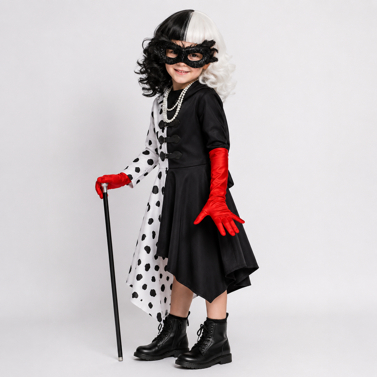 Spotted Dress and Cape Halloween Cosplay Outfit