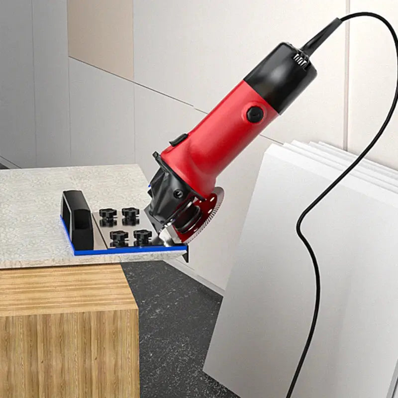 Angle Grinder Tile Holder – 45° Bevel Cuts, Vibration-Free & Precise