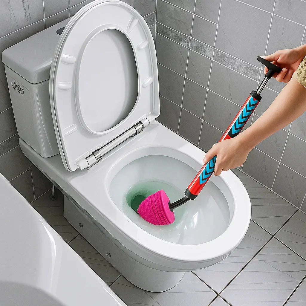 High-Pressure Drain Cleaner – No Chemicals, Clears Blockages & 3 Adapter Sizes