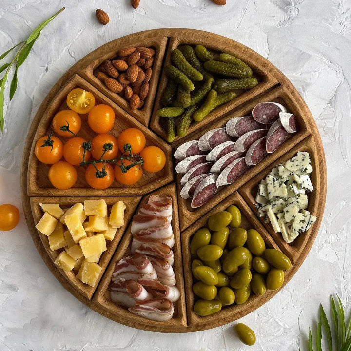 Wooden Snack Serving Tray – Decorative &amp; Versatile for Relaxing