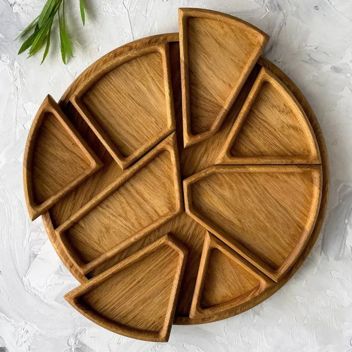 Wooden Snack Serving Tray – Decorative &amp; Versatile for Relaxing