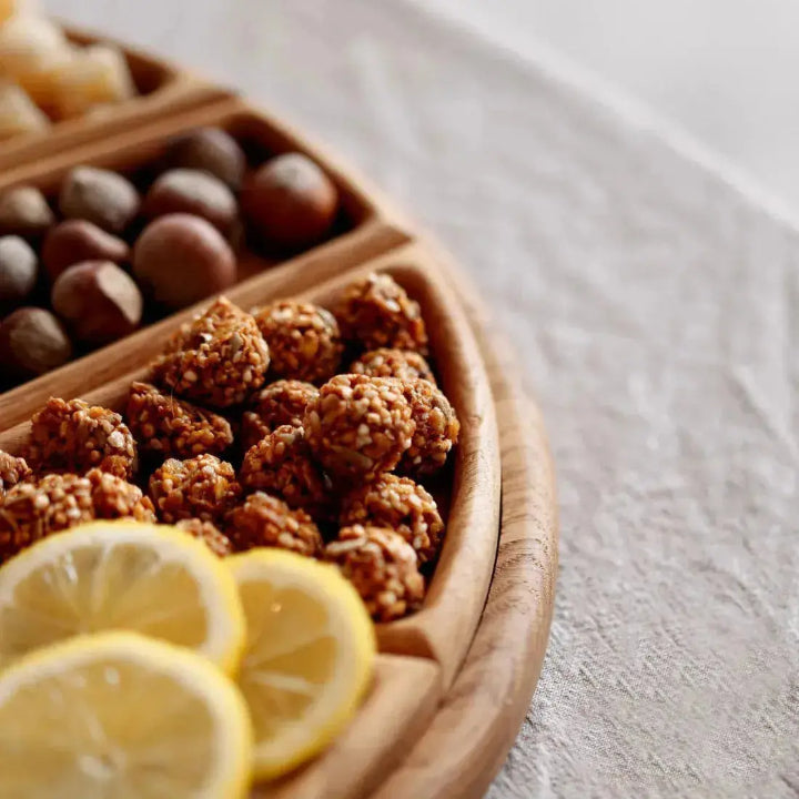 Wooden Snack Serving Tray – Decorative &amp; Versatile for Relaxing