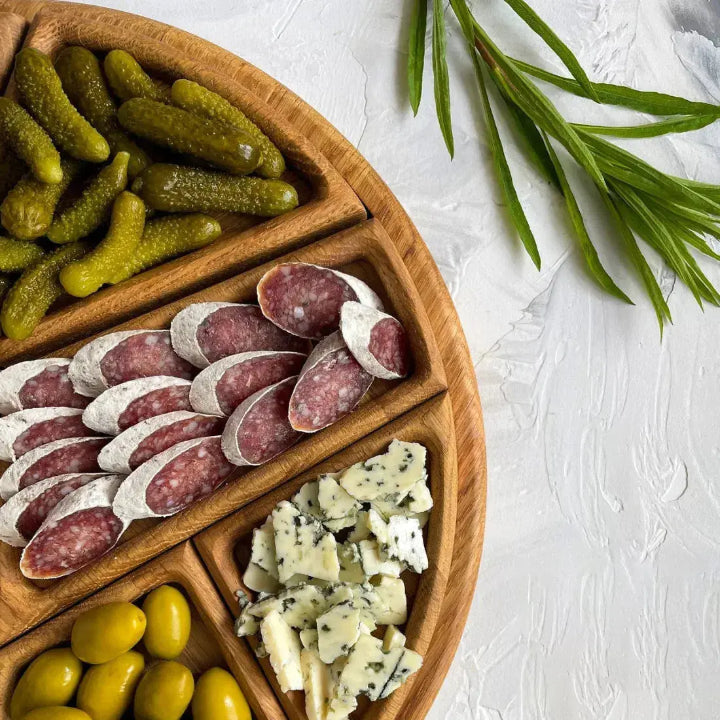 Wooden Snack Serving Tray – Decorative &amp; Versatile for Relaxing