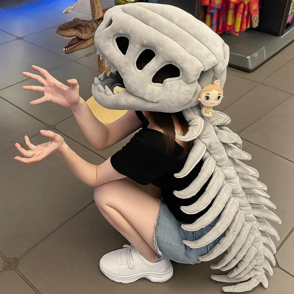 Kids’ Plush Dinosaur Skeleton Costume