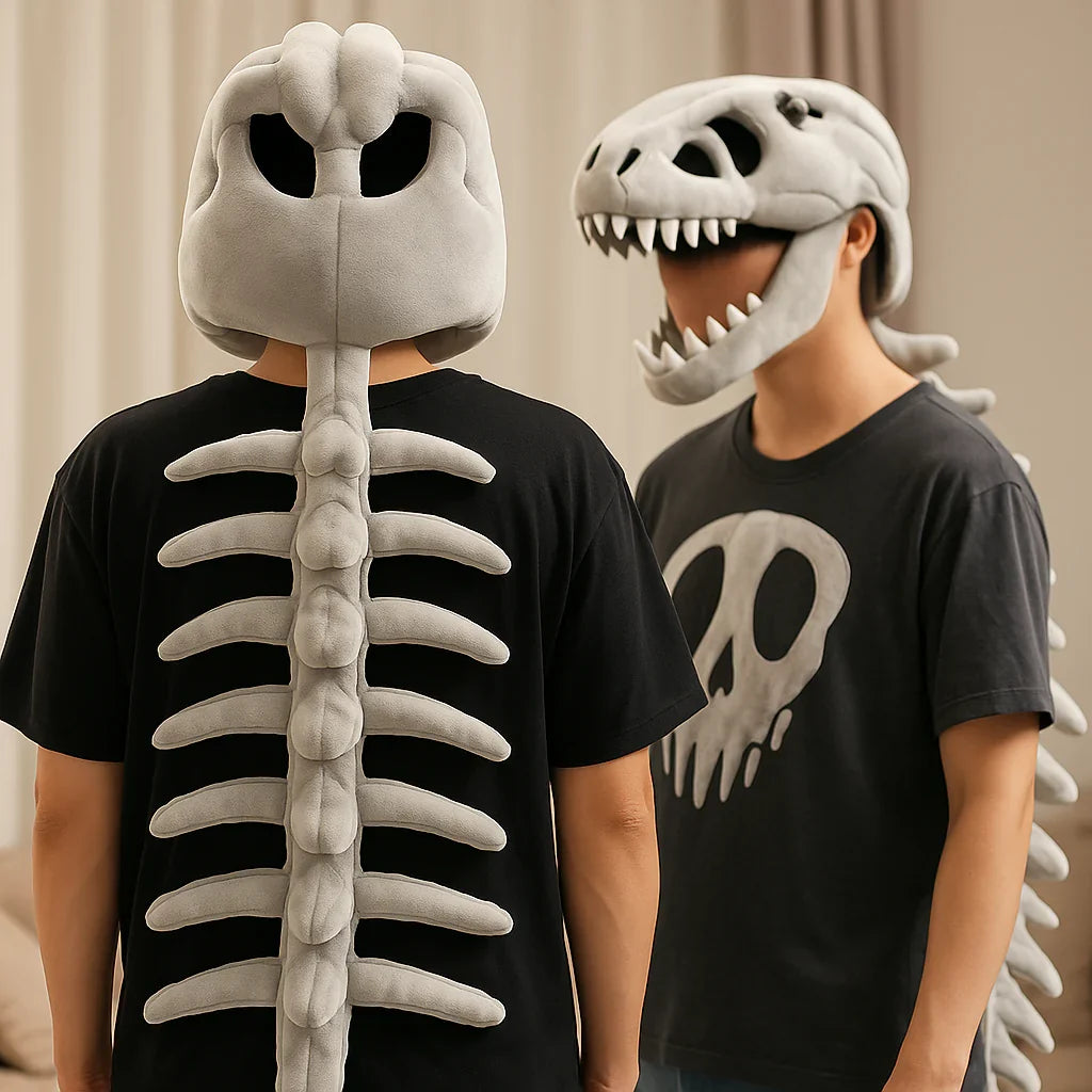 Kids’ Plush Dinosaur Skeleton Costume