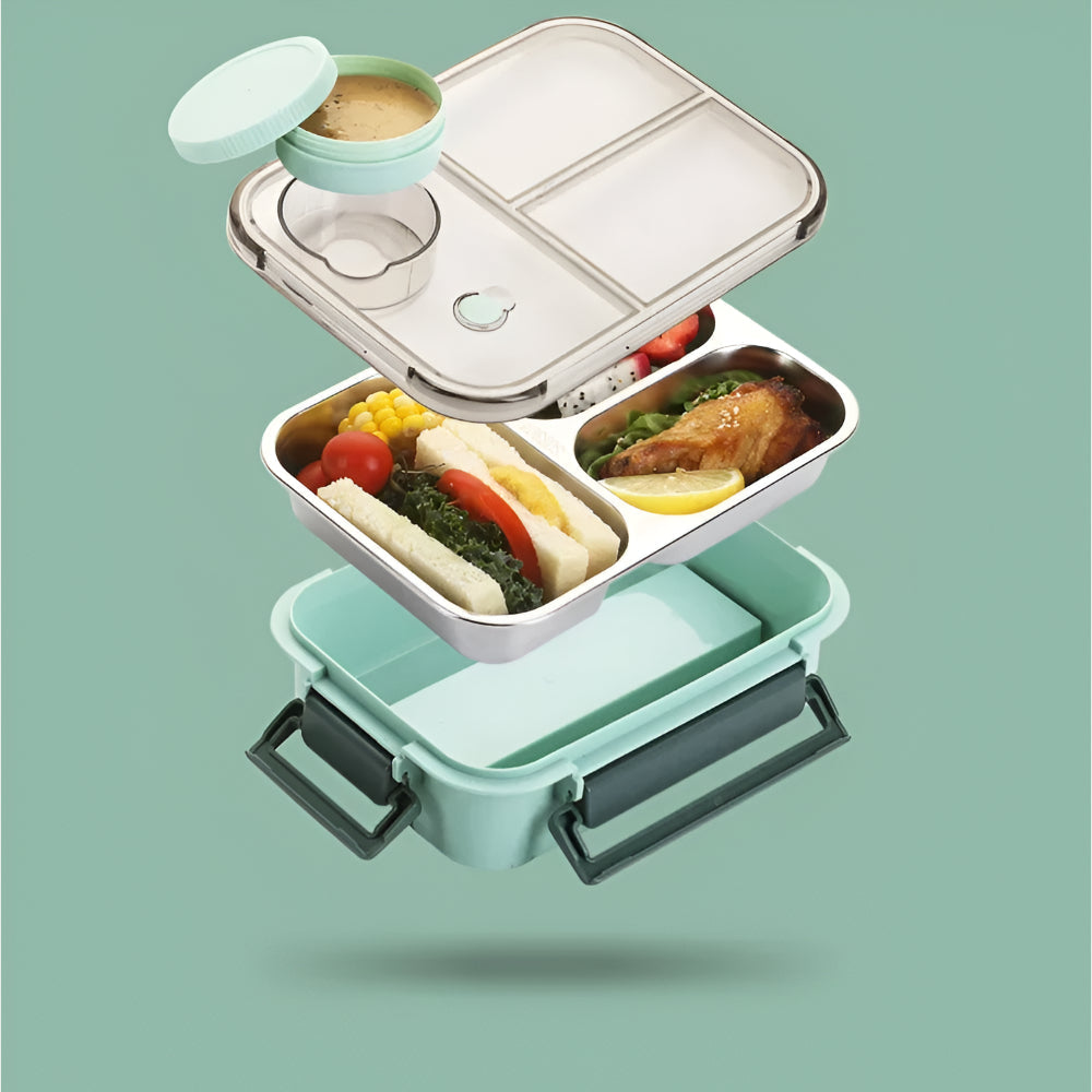 Bento Lunch Boxes – Insulated Stainless Steel, 850ml Leakproof