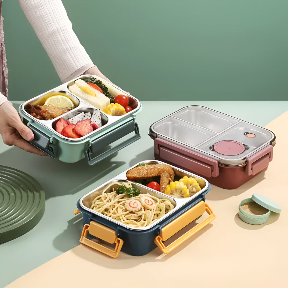 Bento Lunch Boxes – Insulated Stainless Steel, 850ml Leakproof
