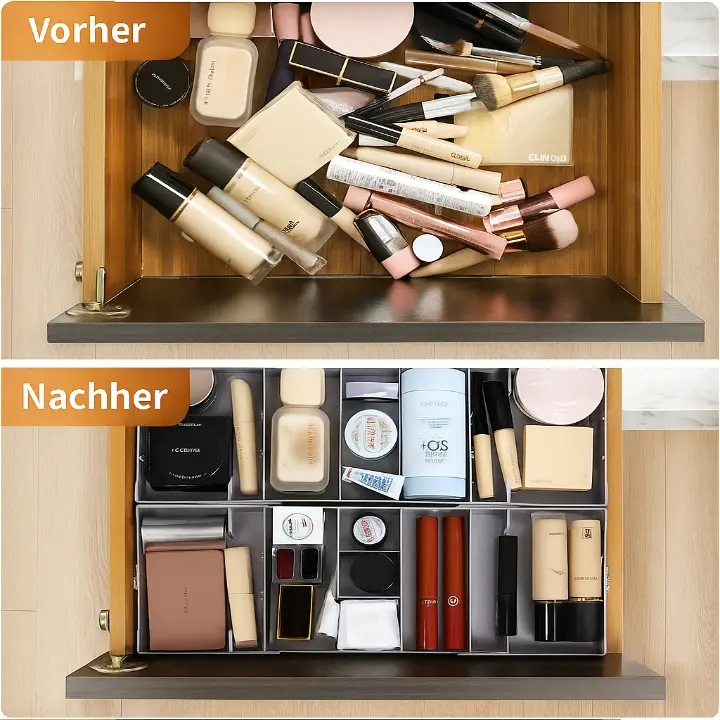 Expandable Drawer Organizer - 3-Tier Adjustable Space-Saving Tray for Kitchen