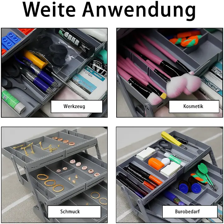 Expandable Drawer Organizer - 3-Tier Adjustable Space-Saving Tray for Kitchen