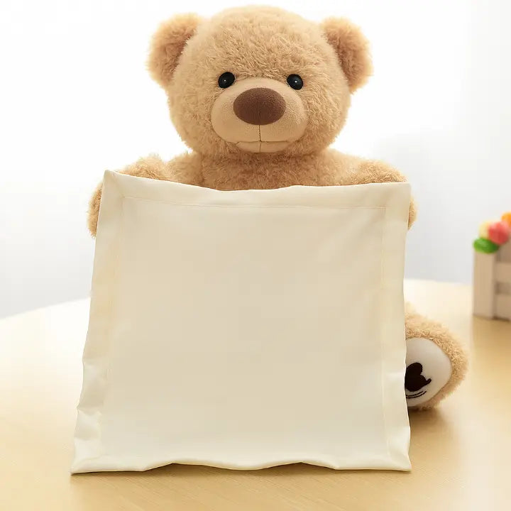 BuddyBear Peek-a-Boo Teddy Bear – Laughing Sound, Soft Plush & Baby Toy