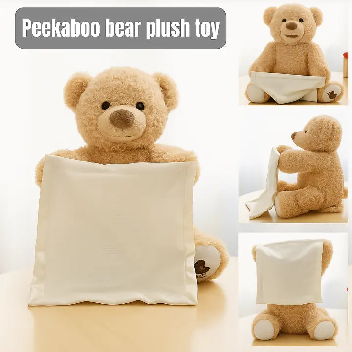 BuddyBear Peek-a-Boo Teddy Bear – Laughing Sound, Soft Plush & Baby Toy