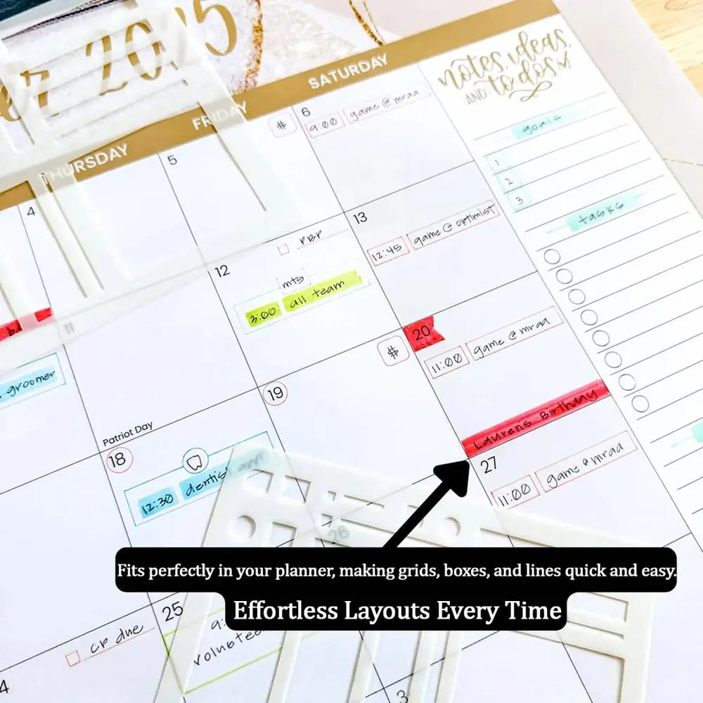 Precision Stencil Set – Clean Lines for Planners, Bullet Journals & Art