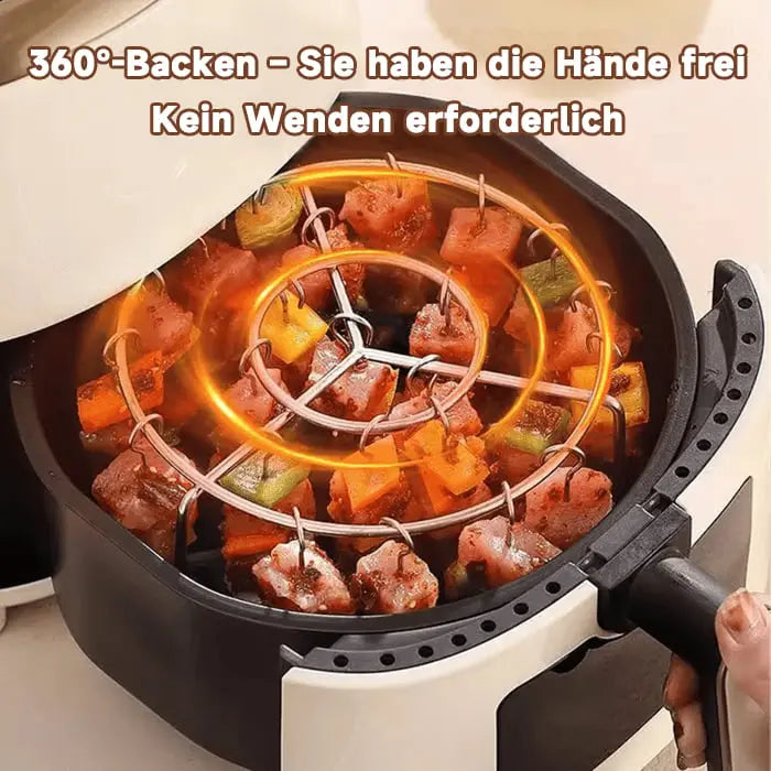 Kebab Grill for Air Fryers – Even Cooking, Skewer Rotisserie & BBQ Flavour