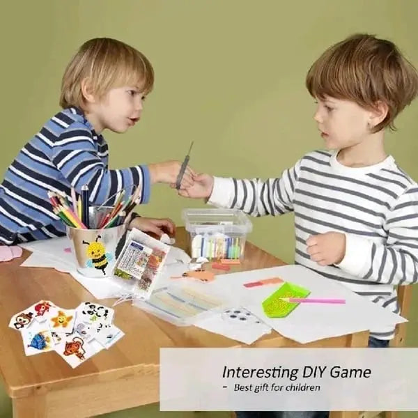 Kids Diamond Sticker Art Kit - Non-Toxic Glitter Gems Creative Craft Set