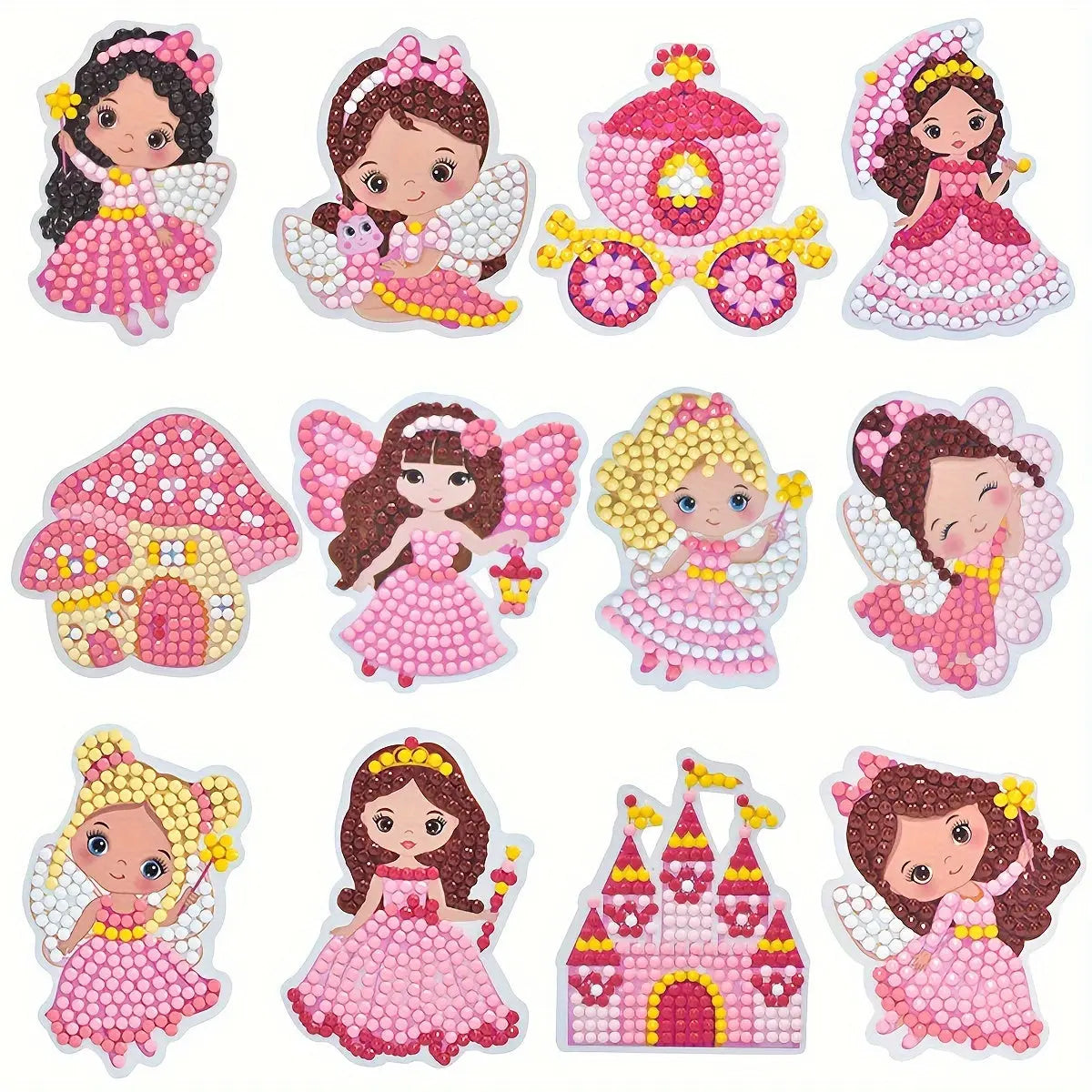 Kids Diamond Sticker Art Kit - Non-Toxic Glitter Gems Creative Craft Set