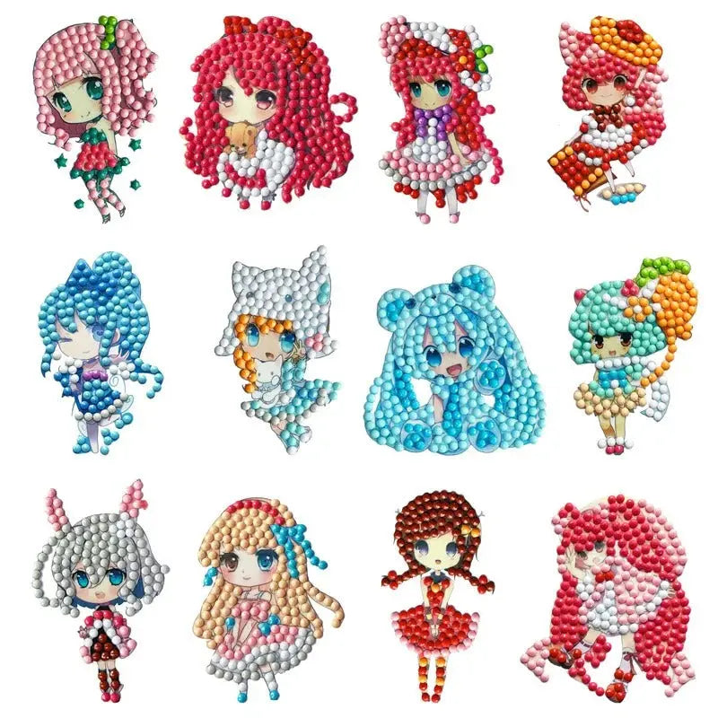 Kids Diamond Sticker Art Kit - Non-Toxic Glitter Gems Creative Craft Set