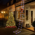 Climbing Santa with LED Ladder Outdoor Christmas Decoration