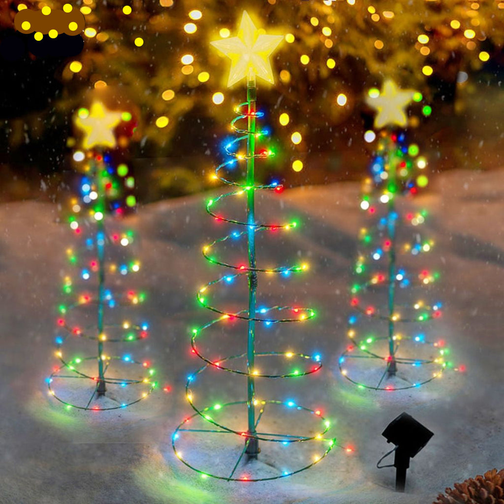 Solar LED Outdoor Christmas Tree Lights – Wireless Garden Decoration