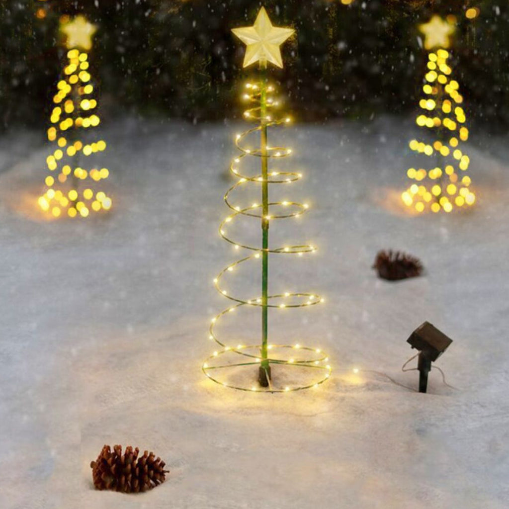 Solar LED Outdoor Christmas Tree Lights – Wireless Garden Decoration