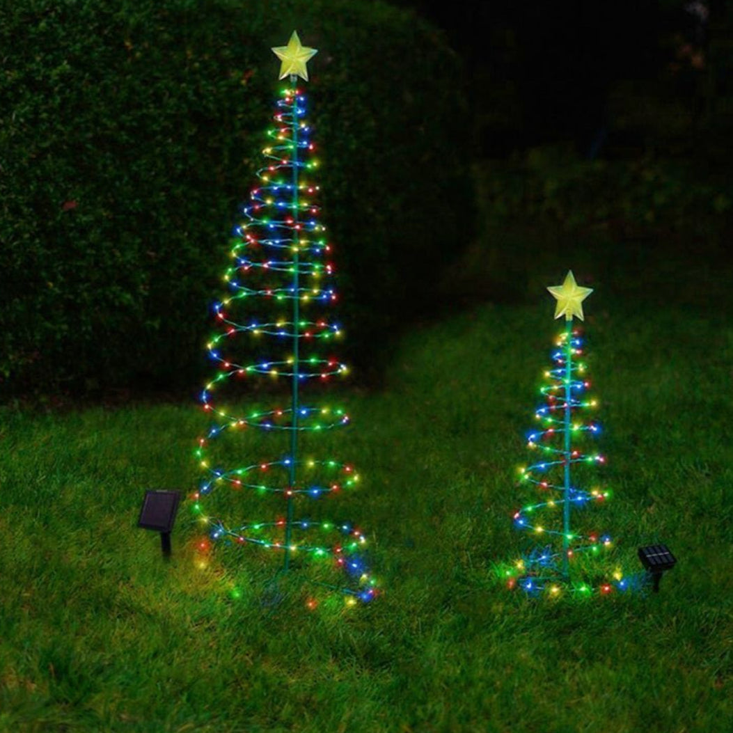Solar LED Outdoor Christmas Tree Lights – Wireless Garden Decoration