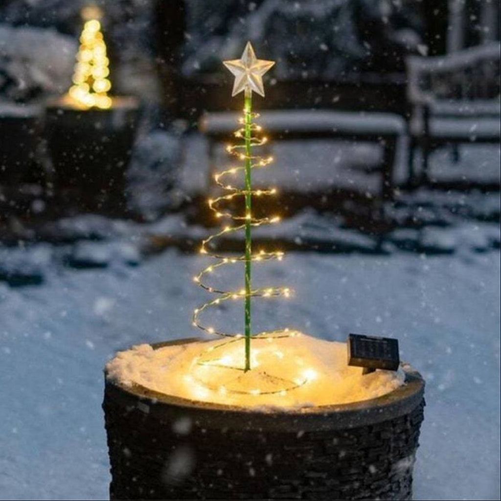Solar LED Outdoor Christmas Tree Lights – Wireless Garden Decoration