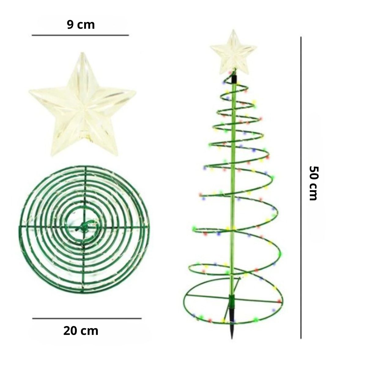 Solar LED Outdoor Christmas Tree Lights – Wireless Garden Decoration