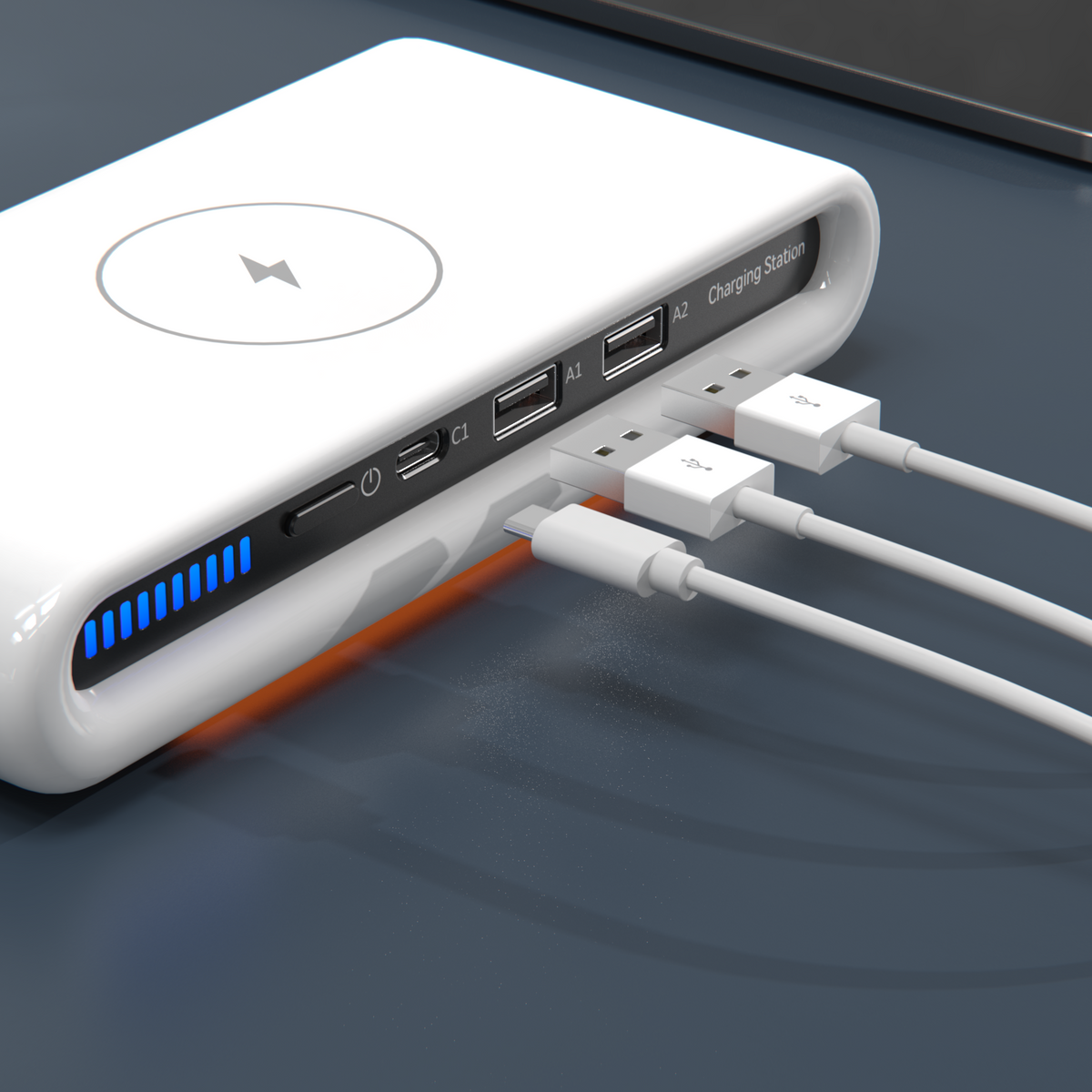 4-in-1 Wireless Charging Station – Multi-Device Fast Charge & Desk Organizer