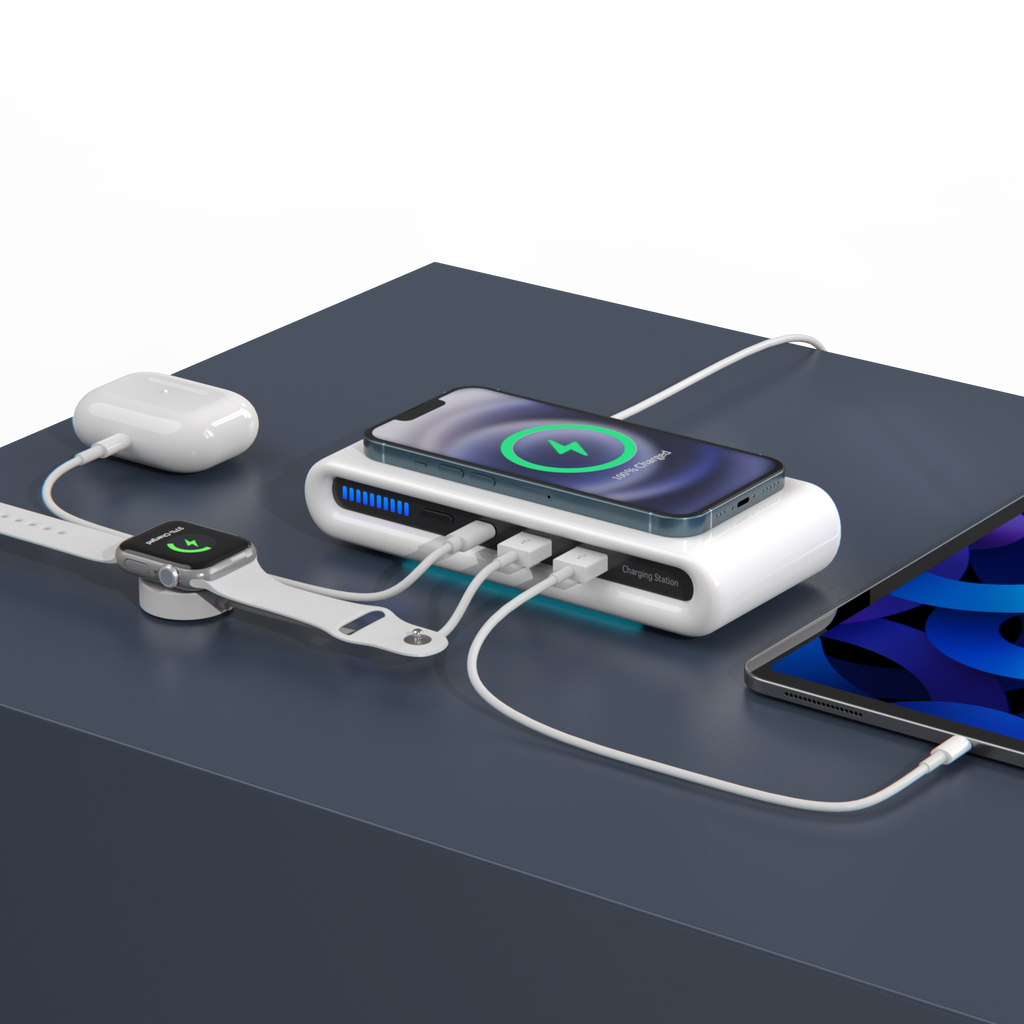 4-in-1 Wireless Charging Station – Multi-Device Fast Charge & Desk Organizer