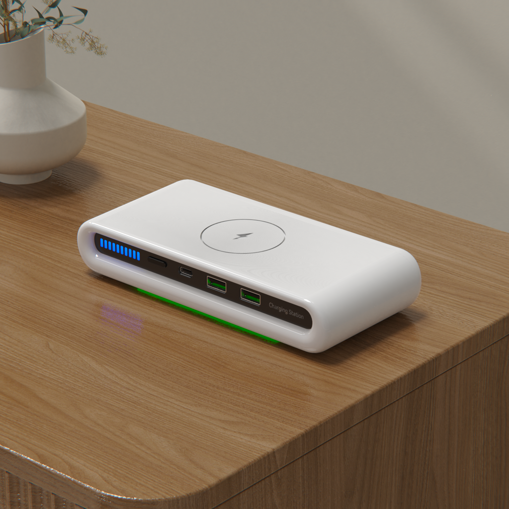 4-in-1 Wireless Charging Station – Multi-Device Fast Charge & Desk Organizer