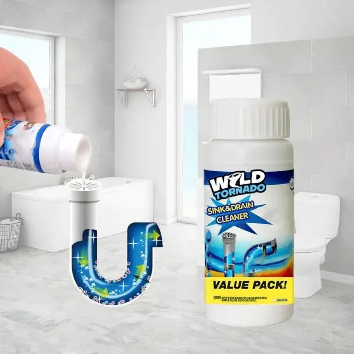 Powerful Drain Cleaner – Removes Grease, Hair & Blockages Without Damage