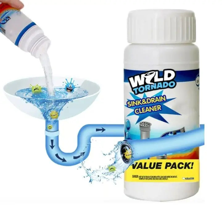 Powerful Drain Cleaner – Removes Grease, Hair & Blockages Without Damage