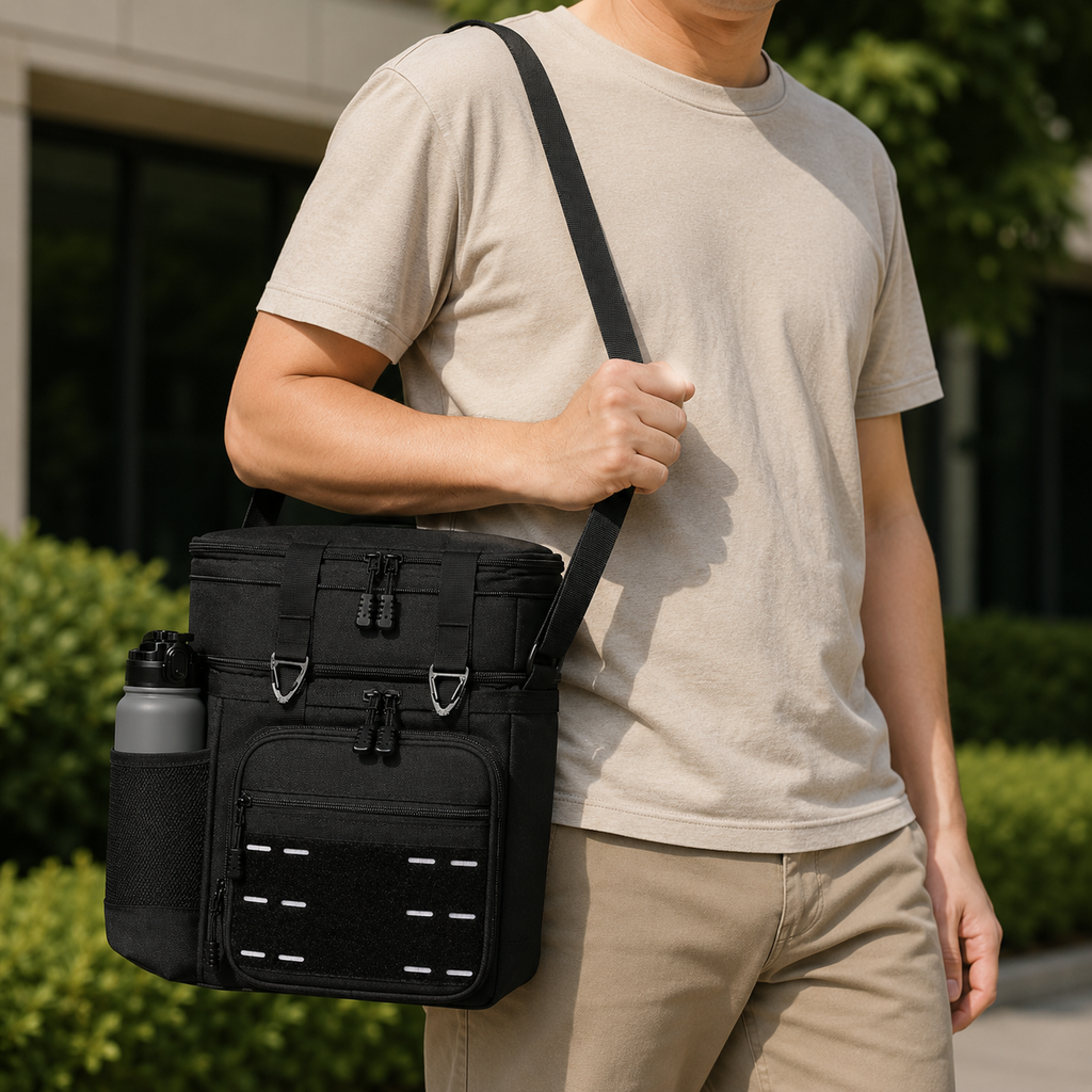 Insulated Lunch Bag - Freezer-Safe Cooling Shoulder Bag for Work & School