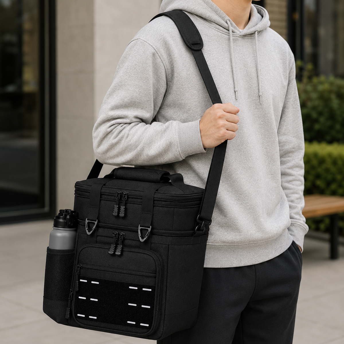Insulated Lunch Bag - Freezer-Safe Cooling Shoulder Bag for Work & School